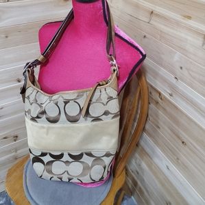 Authentic Signature Coach Shoulder Handbag